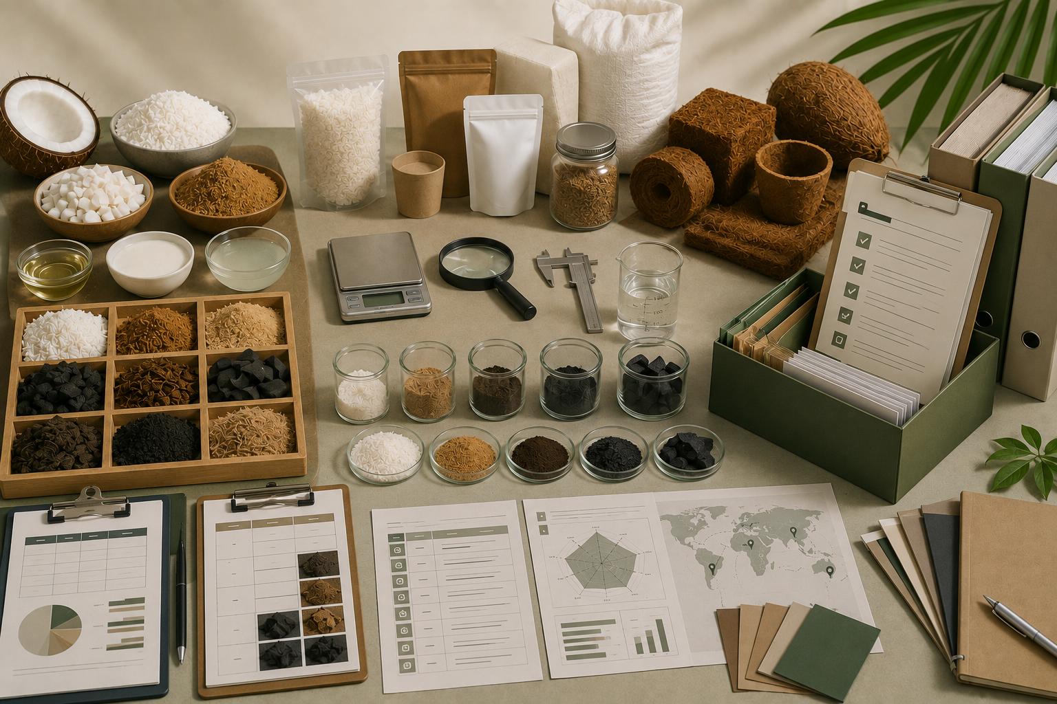 Product samples, measurement tools, packaging and neutral documents