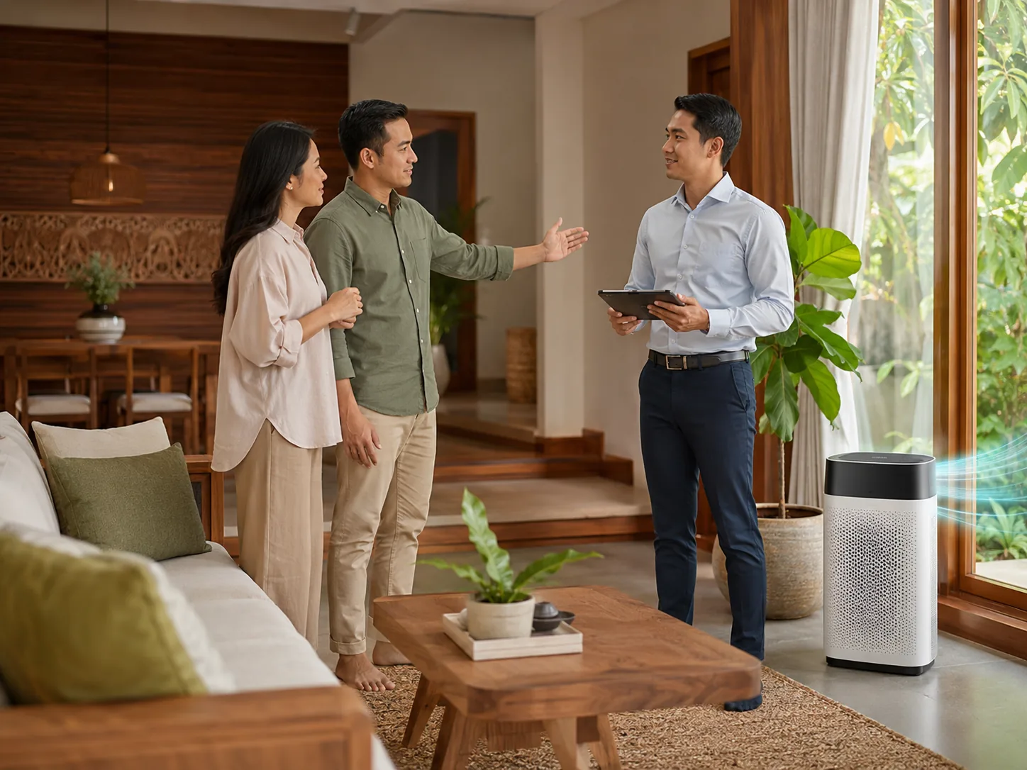 On-site assessment inside an Indonesian home