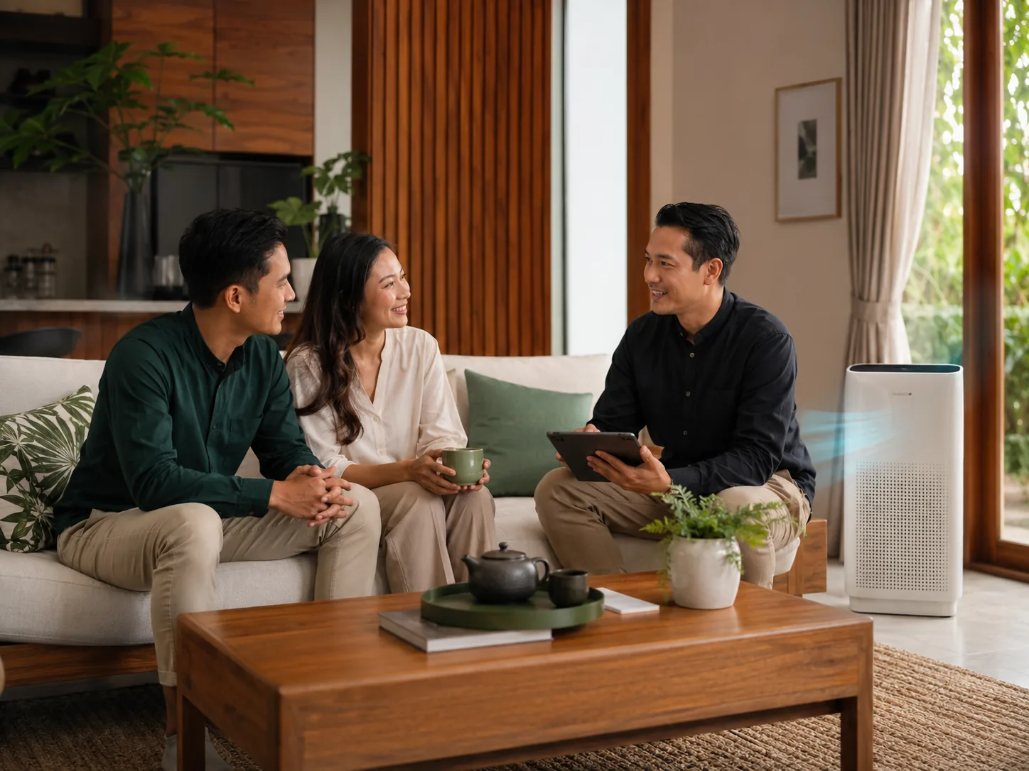Long-term WAZ Pure Living advisor relationship with an Indonesian customer and operating purifier